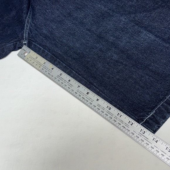 Vintage Iceberg History Jean Shorts Mens 32 Kung Fu Scooby Blue Dark Wash Skater - Picture 5 of 11